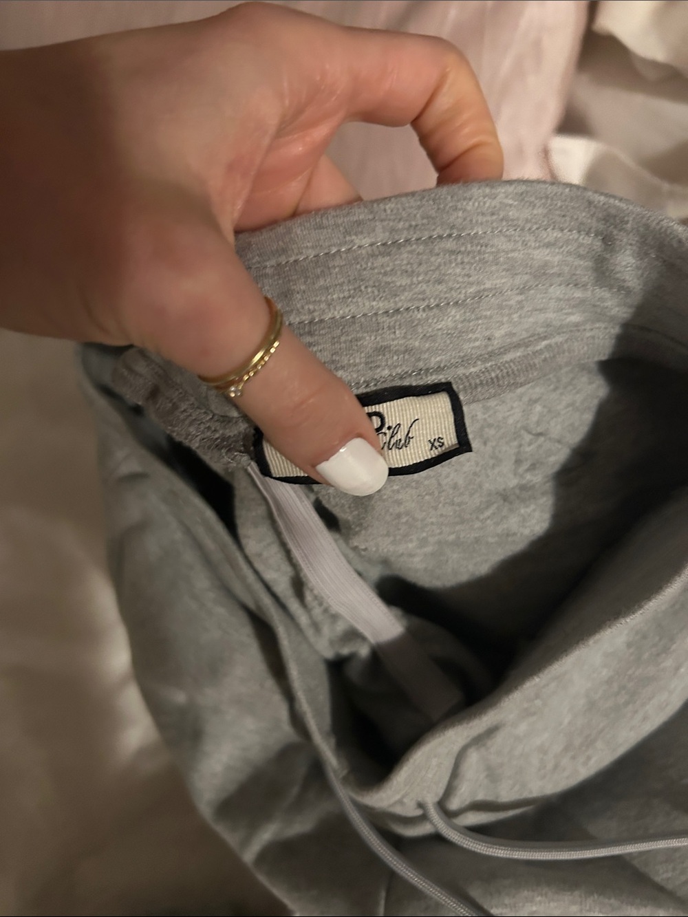 Women's Light Gray Cargo Joggers with Drawstring Waist - Picture 7 of 7